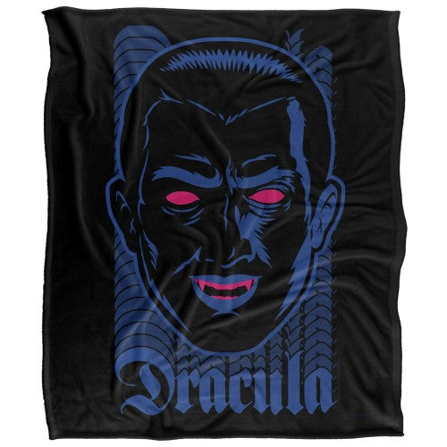 Front - Universal Monsters Silky Neon Dracula Soft Touch Blanket