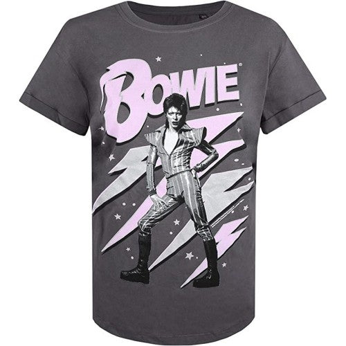 David Bowie Womens Ladies Ziggy Stardust T Shirt