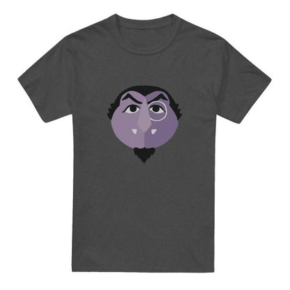 Front - Sesame Street Unisex Adult Glower Count von Count Heather T-Shirt