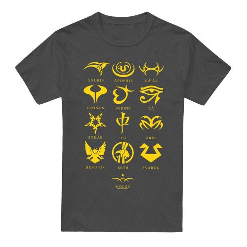 Front - Stargate SG-1 Unisex Adult Goauld Characters Heather T-Shirt