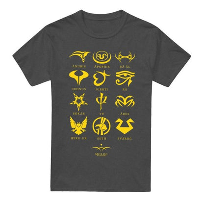 Front - Stargate SG-1 Unisex Adult Goauld Characters Heather T-Shirt