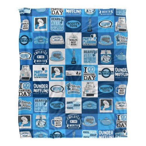 Front - The Office Silky Quilted Soft Touch Blanket