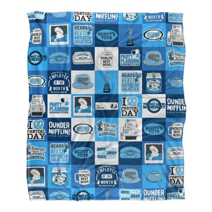 Front - The Office Silky Quilted Soft Touch Blanket