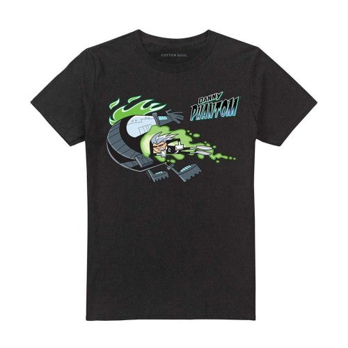Front - Danny Phantom Unisex Adult Fights With Skulker T-Shirt