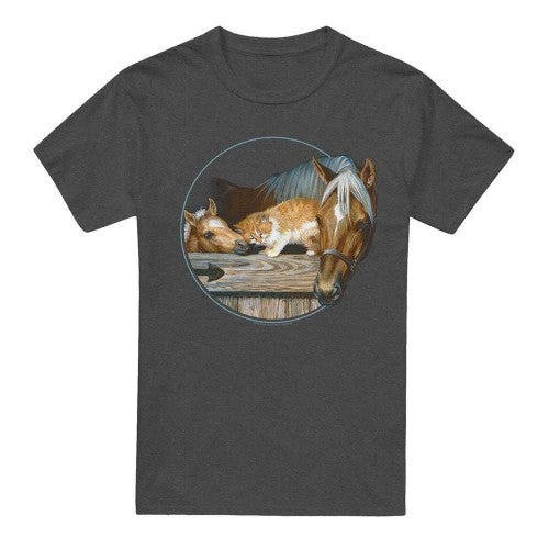 Front - Wild Wings Unisex Adult Everyone Loves Kitty Heather T-Shirt