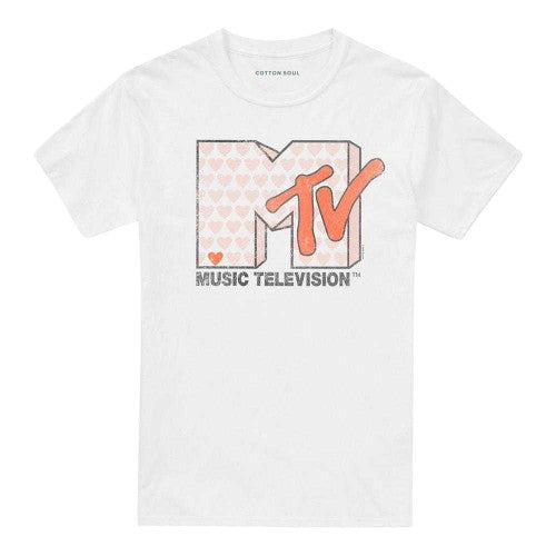 Front - MTV Unisex Adult Riot Heart T-Shirt