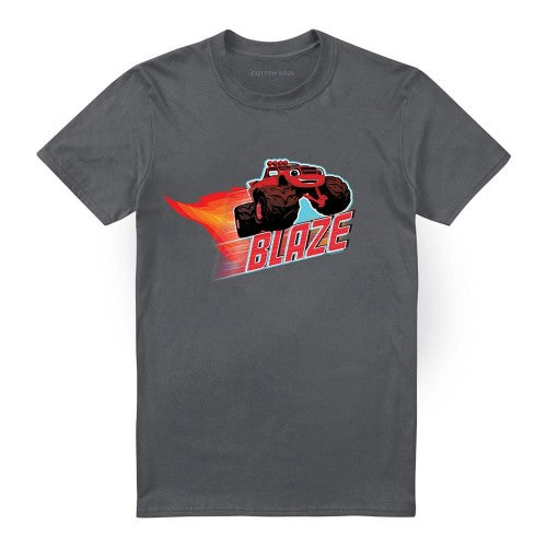 Front - Blaze & The Monster Machines Unisex Adult Badge T-Shirt