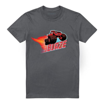 Front - Blaze & The Monster Machines Unisex Adult Badge T-Shirt