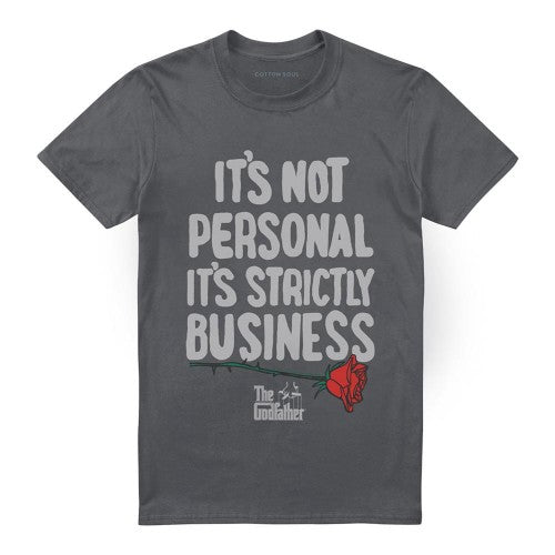 Front - The Godfather Unisex Adult Strictly Business T-Shirt