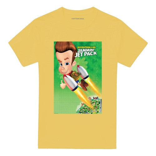 Front - Jimmy Neutron Unisex Adult Jammin Jet Pack T-Shirt