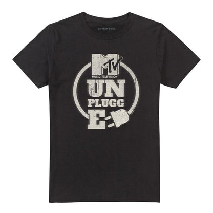 Front - MTV Unisex Adult Unplugged Plug T-Shirt