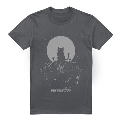 Front - Pet Sematary Unisex Adult Cat With Tombstones T-Shirt