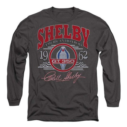 Front - Carroll Shelby Unisex Adult Hotrod Arched Long-Sleeved T-Shirt