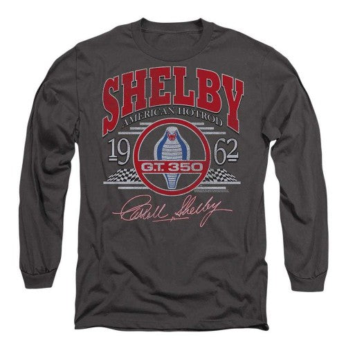 Front - Carroll Shelby Unisex Adult Hotrod Arched Long-Sleeved T-Shirt