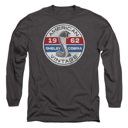 Front - Carroll Shelby Unisex Adult Vintage Circle Long-Sleeved T-Shirt