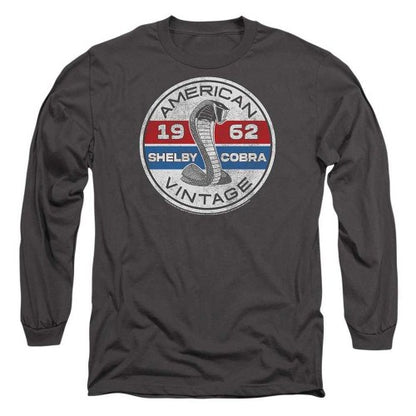 Front - Carroll Shelby Unisex Adult Vintage Circle Long-Sleeved T-Shirt