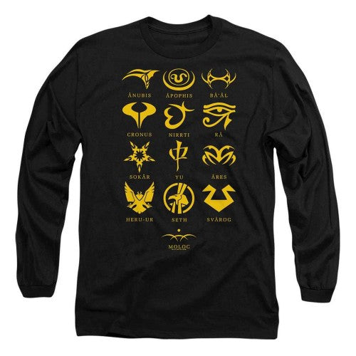 Front - Stargate SG-1 Unisex Adult Goauld Characters Long-Sleeved T-Shirt