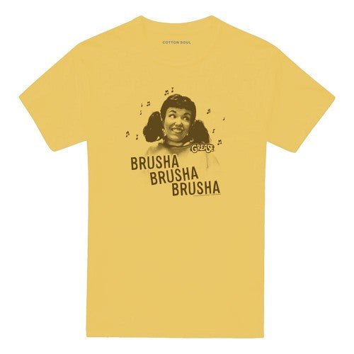 Front - Grease Unisex Adult Brusha Brusha Brusha T-Shirt