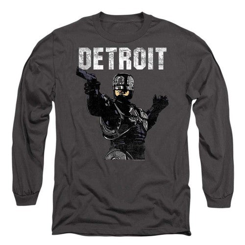 Front - Robocop Unisex Adult Detroit Long-Sleeved T-Shirt