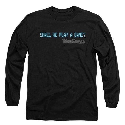 Front - WarGames Unisex Adult Shall We Play A Game? Long-Sleeved T-Shirt