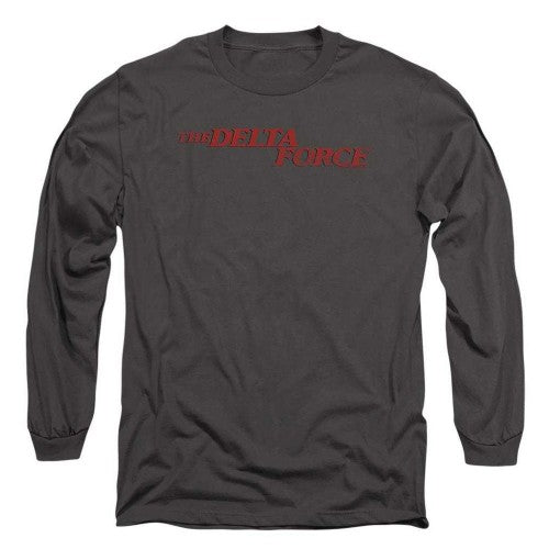 Front - Delta Force Unisex Adult Distressed Logo Long-Sleeved T-Shirt