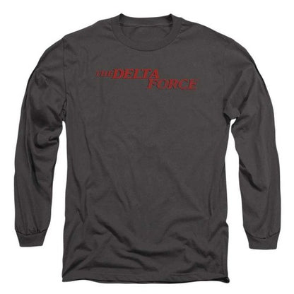 Front - Delta Force Unisex Adult Distressed Logo Long-Sleeved T-Shirt