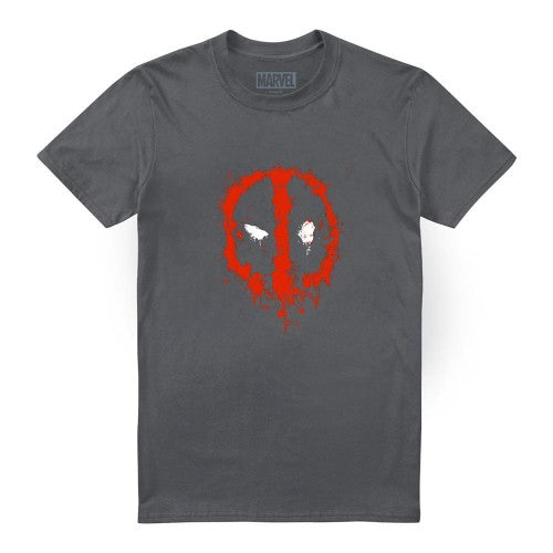 Front - Deadpool Unisex Adult Painted Logo T-Shirt