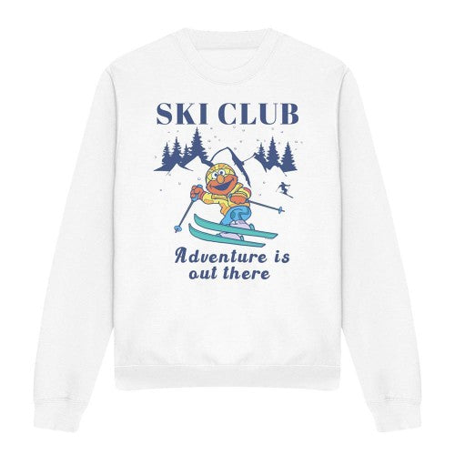 Front - Sesame Street Unisex Adult Ski Club Adventure Elmo Sweatshirt