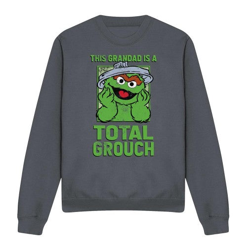 Front - Sesame Street Unisex Adult Total Grouch Grandad Fathers Day Sweatshirt