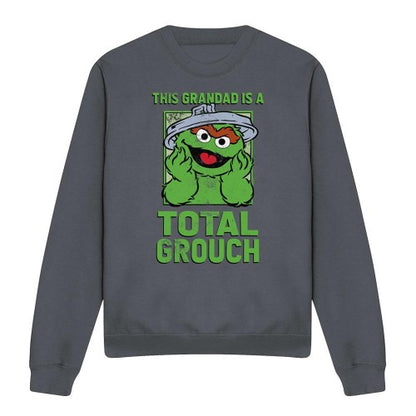 Front - Sesame Street Unisex Adult Total Grouch Grandad Fathers Day Sweatshirt