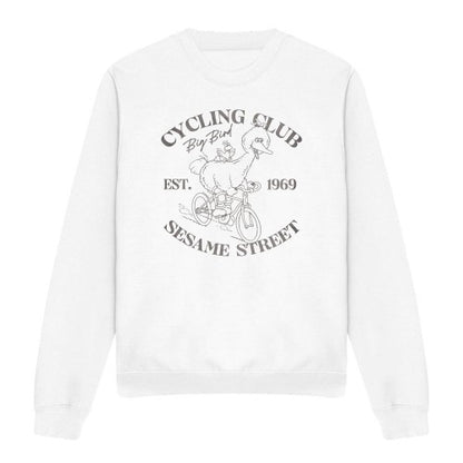 Front - Sesame Street Unisex Adult Cycling Club Big Bird Sweatshirt
