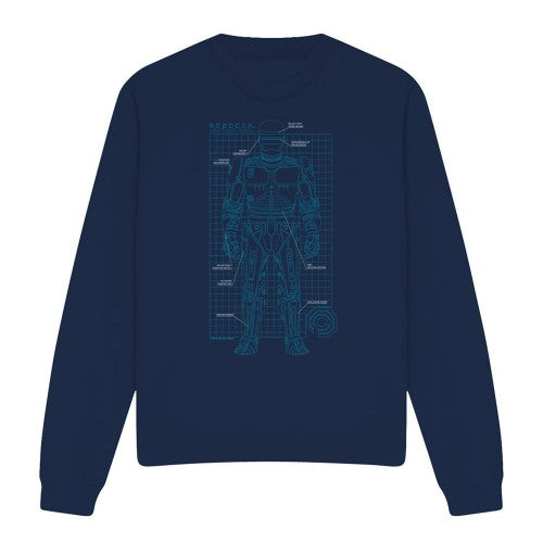 Front - Robocop Unisex Adult Schematic Sweatshirt
