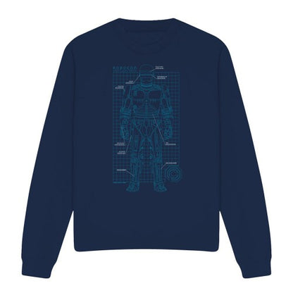 Front - Robocop Unisex Adult Schematic Sweatshirt