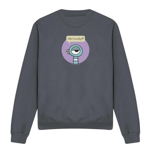 Front - The Pigeon Unisex Adult Seriously Sweatshirt