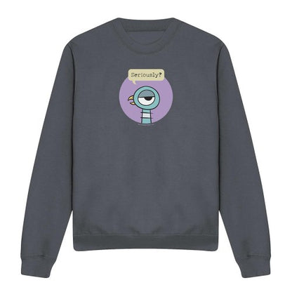 Front - The Pigeon Unisex Adult Seriously Sweatshirt