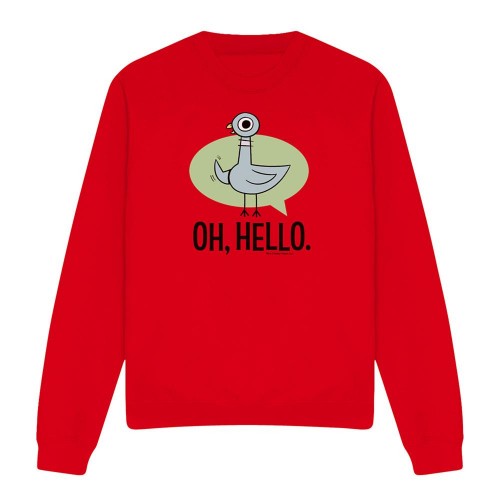 Front - The Pigeon Unisex Adult Oh Hello Sweatshirt