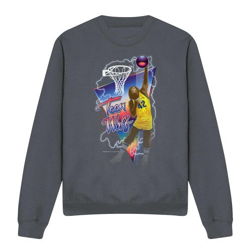 Front - Teen Wolf Unisex Adult Slam Dunk Sweatshirt