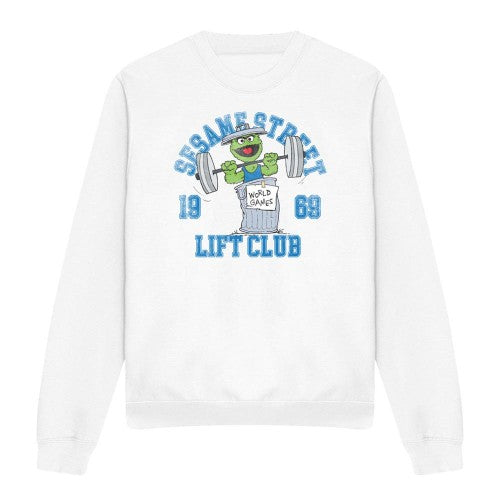 Front - Sesame Street Unisex Adult Oscar Lift Club Sweatshirt