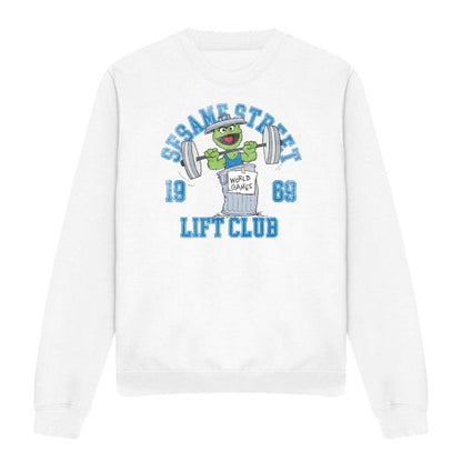 Front - Sesame Street Unisex Adult Oscar Lift Club Sweatshirt