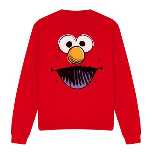 Front - Sesame Street Unisex Adult Retro Elmo Sketch Sweatshirt