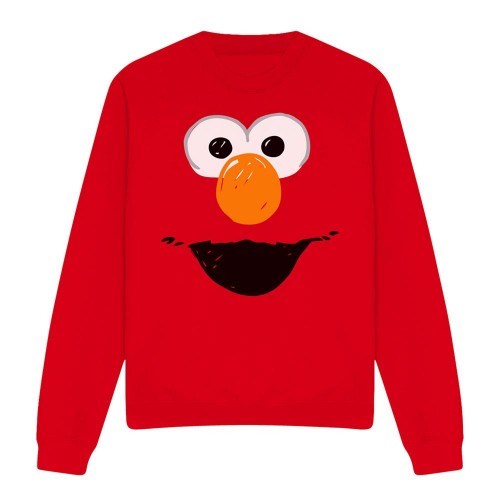 Front - Sesame Street Unisex Adult Elmo Crayon Sketch Sweatshirt