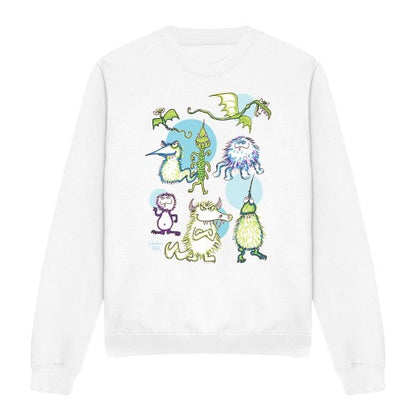 Front - Jim Henson Unisex Adult Monster Doodles Sweatshirt