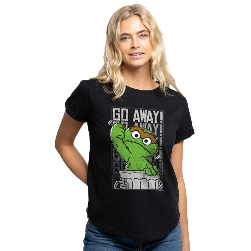 Front - Sesame Street Womens/Ladies Go Away Classic T-Shirt