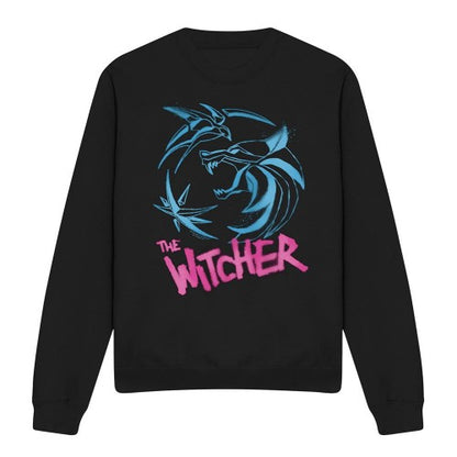 Front - The Witcher Unisex Adult Spray Crest Graffiti Sweatshirt