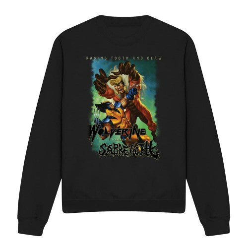 Front - Marvel Unisex Adult Wolverine Versus Sabretooth Sweatshirt