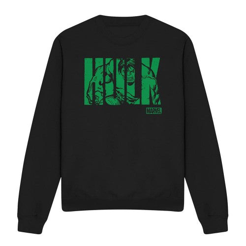 Front - Hulk Unisex Adult Text Sweatshirt