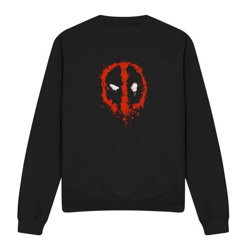 Front - Deadpool Unisex Adult Painted Logo Sweatshirt