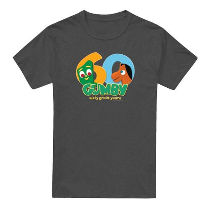 Front - Gumby Unisex Adult Heather 60th T-Shirt