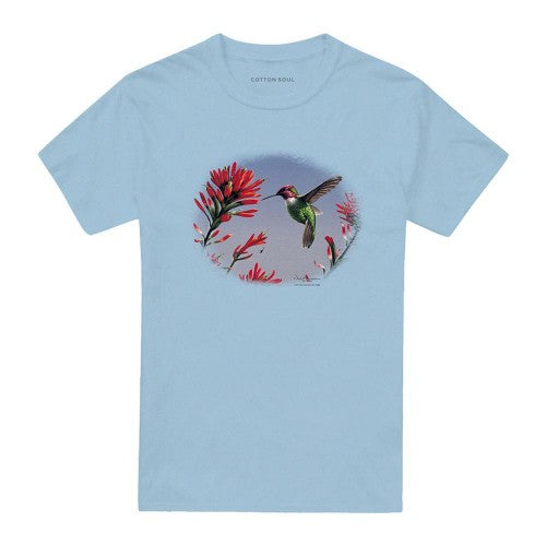 Front - Wildlife Unisex Adult Annas Hummingbird T-Shirt