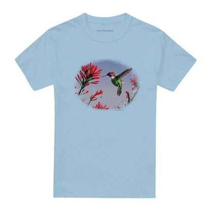 Front - Wildlife Unisex Adult Annas Hummingbird T-Shirt